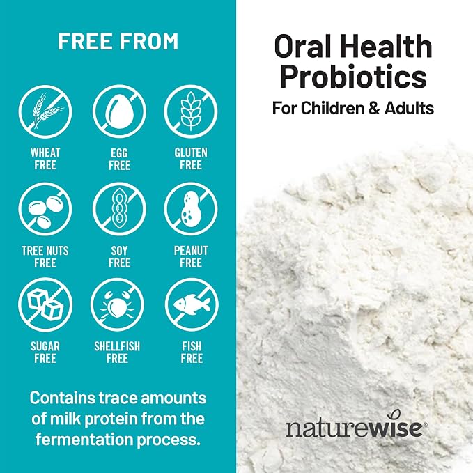 NatureWise Oral Probiotics for Mouth Bad Breath - Chewable Sugar-Free Mint - Lactobacillus reuteri Chewable - Oral Probiotics for Kids & Adults - Non-GMO USA Manufactured - 30 Count[30-Day Supply]
