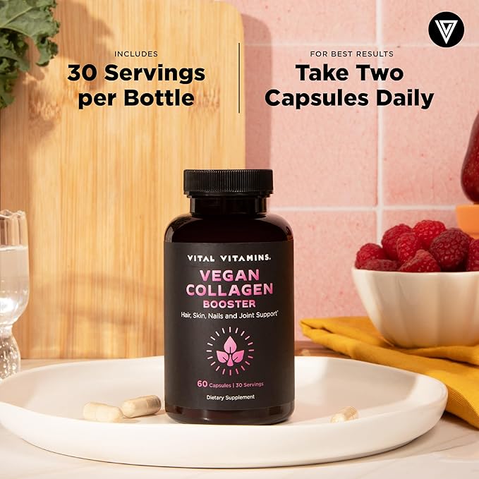 Vital Vitamins Vegan Collagen Booster 60 ct + Creatine Capsules 120 ct