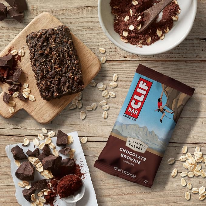 CLIF BAR - Energy Protein Bars - Chocolate Brownie - Made with Organic Oats - Energy Bars - Non-GMO - 15 Count (Pack of 4)