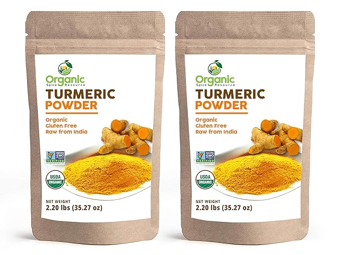 Organic Turmeric Powder w/Curcumin | 4.4 Pound (Pack of 2) | USDA Organics and Non-GMO | Lab Tested for Heavy Metal and Purity | 100% Raw and Natural by OSR