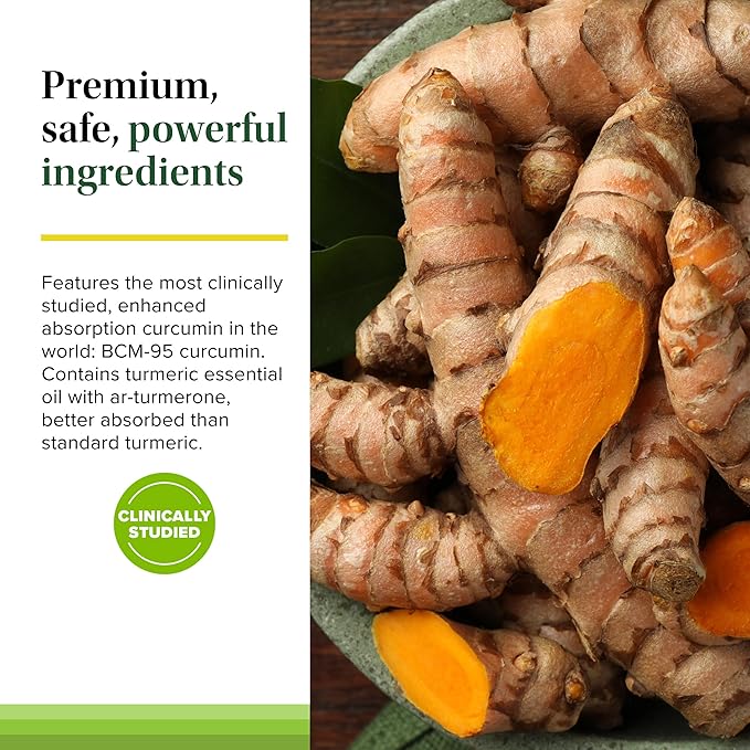 Terry Naturally Curamin Extra Strength - Curcumin & Boswellia Supplement for Healthy Circulation Support - Turmeric Supplement to Support Joints, Muscle Health & Endorphin Production - 60 Tablets