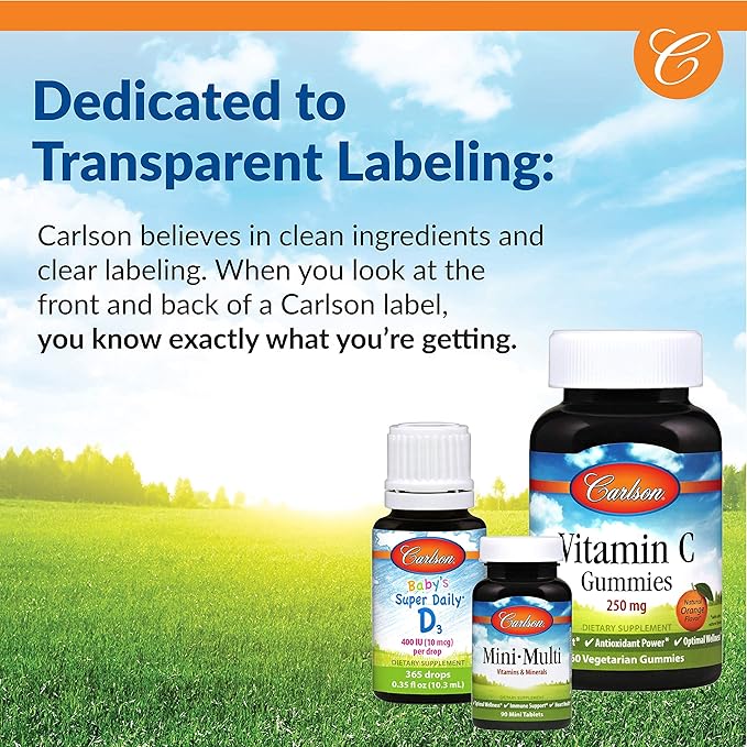 Carlson - Chelated Manganese, 20 mg - Superior Absorption, Healthy Metabolism, Bone Support & Brain Health, 250 Tablets