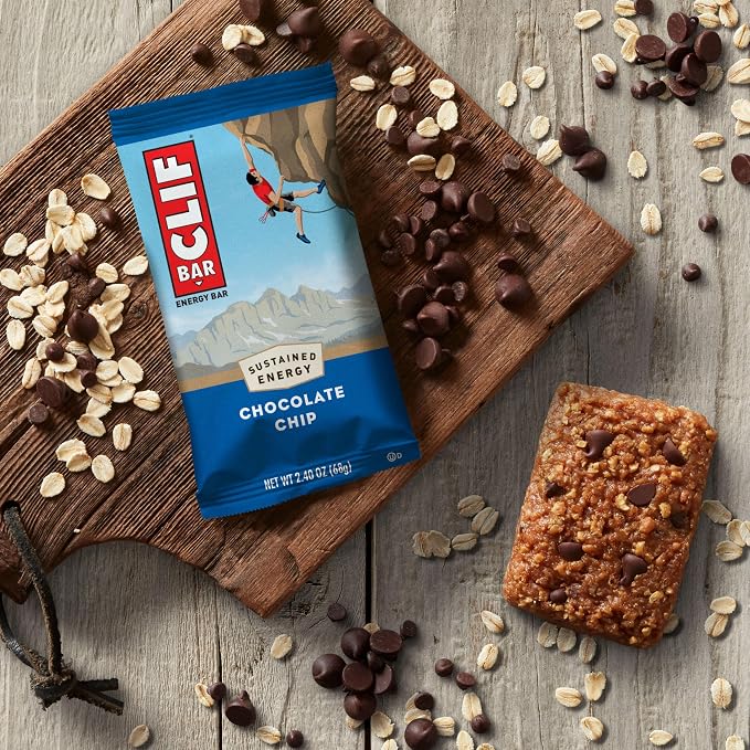 CLIF BAR - Energy Protein Bars - Chocolate Chip - Made with Organic Oats - Energy Bars - Non-GMO - 15 Count, (Pack of 4)