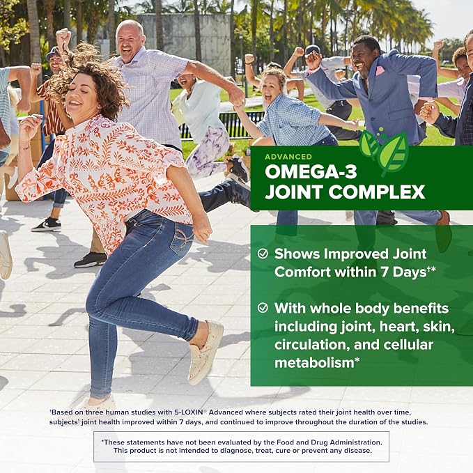 Osteo Bi-Flex Advanced Omega-3 Joint Complex Algae Oil Plant-Based Supplement, Improve Joint Function, Strength, Flexibility, Mobility 80 Softgels