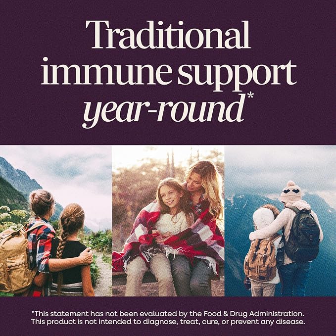 Nature’s Way Sambucus Traditional Elderberry Syrup for Traditional Immune Support* with Highly Concentrated Black Elderberry Extract & Superfood Antioxidants, Adults & Kids 7+, Berry Flavored, 4 Fl Oz