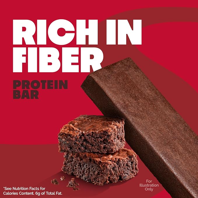 Quest Nutrition Chocolate Brownie Protein Bar, 20g Protein, 1g Sugar, 4g Net Carb, High Fiber, Gluten Free, Gluten Free, 12 Count