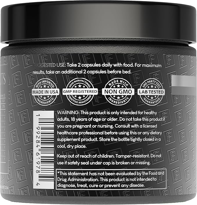 Formulation Factory Self Obsessed Masculine Vitality & Testosterone Support - 10-in-1 Complex with Shilajit, Tongkat Ali, & Fadogia Agrestis - 180 Capsules, 3 Month Supply