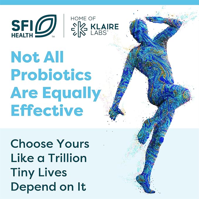 Klaire Labs SFI Health Ther-Biotic Synbiotic - Prebiotics and Probiotics for Women & Men - 50 Billion CFU Probiotic Capsules with Sunfiber - Digestive Health and Immune Support (30 ct)