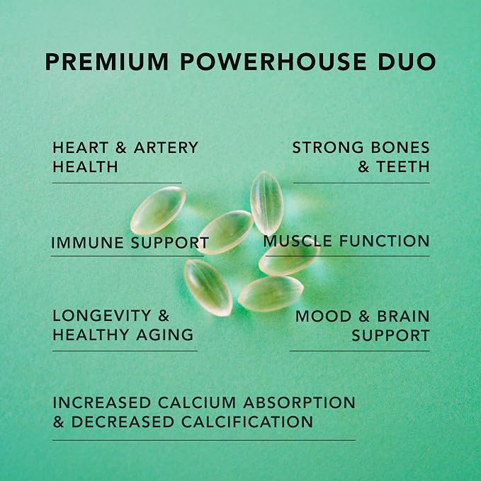 AMANDEAN Vitamin D3 K2. Vegan & Plant-Based 5000iu VIT D from Algae. All-Trans MK-7 K2Vital. 120 Softgels. Carrageenan Free. Organic Coconut Oil Blend. for Mood, Bones, Heart, Immune Health.