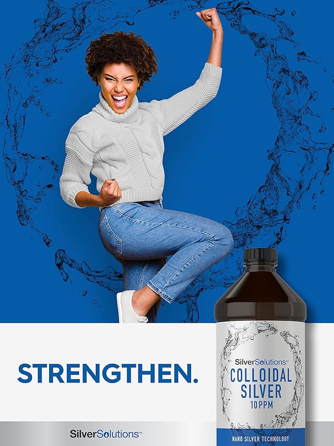 Carlyle Colloidal Silver Liquid | 10 PPM | 16 fl. Oz (473 mL) | with Nano Silver Technology Solutions | Vegetarian, Non-GMO, Gluten Free Supplement