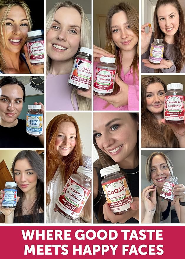 Lunakai Cranberry Gummies for Women 1500mg (50:1 Extract) with D-Mannose 200mg - Daily Cranberry Supplement for Urinary Tract Health & Bladder Support, Non-GMO – Made in Australia – 60ct