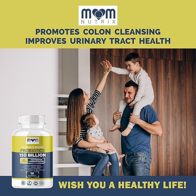Probiotics 150 Billion CFU - 40 Strain Probiotics for Women, Men and Adults - Shelf Stable Probiotic with Organic Prebiotic - Acidophilus Probiotic - 150 Capsules - Made in USA