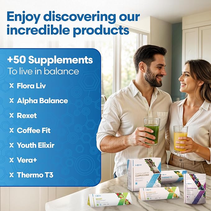 FuXion Flora Liv | Probiotic Drink | Probiotics for Women and for Men | Gut Health | Helps Mantain Balance of the Instestinal Flora | Lactobacillus and Bifidobacterium | Sweet Granadilla Flavor | 28u