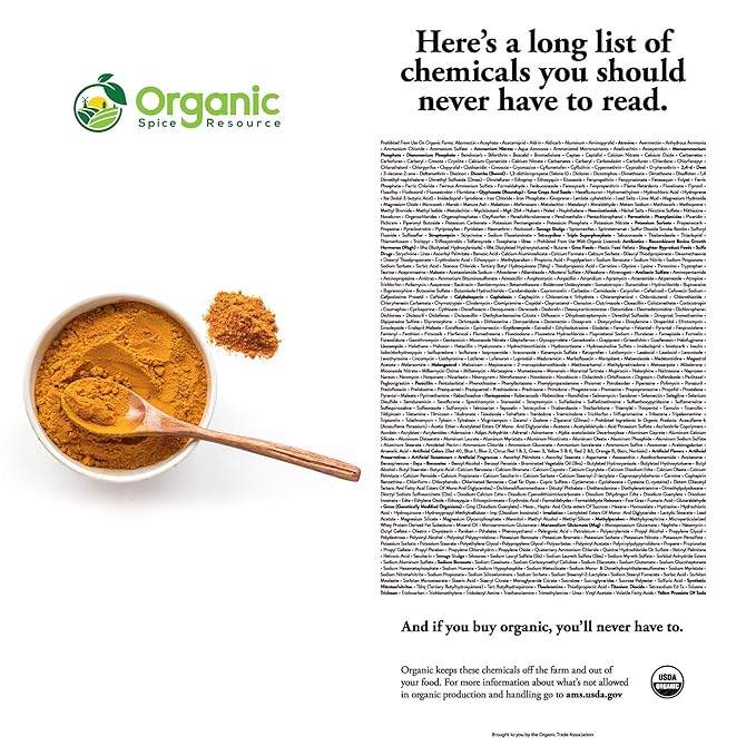Organic Turmeric Powder w/Curcumin | 16oz or 454g | USDA Organics and Non-GMO | 100% Raw and Natural by OSR