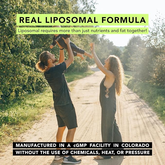 AMANDEAN Liposomal Vitamin C 1000mg. Liquid VIT C Supplement. Immune Support, Skin Health, Collagen Production. Fast Absorbing Antioxidant Delivery. Quali-C, Soy-Free, Vegan, Non-GMO.