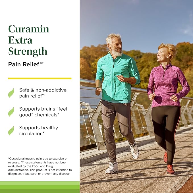 Terry Naturally Curamin Extra Strength - Curcumin & Boswellia Supplement for Healthy Circulation Support - Turmeric Supplement to Support Joints, Muscle Health & Endorphin Production - 60 Tablets