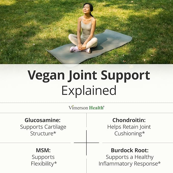 Glucosamine Chondroitin MSM – Joint Support Supplement for Women and Men with Glucosamine Sulfate 1500 mg, Chondroitin and MSM – for Cartilage, Joint Health and Flexibility – 90 Capsules, Vegan
