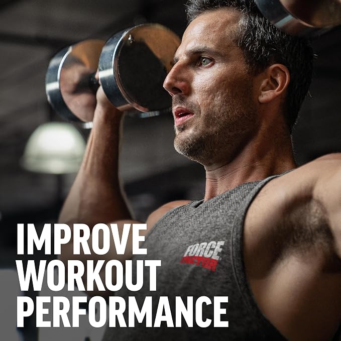 Force Factor Test X180 Alpha v2 T-Support for Men, T-Supplement to Help Build Strength, Boost Nitric Oxide, and Support Daily Performance, 120 Tablets