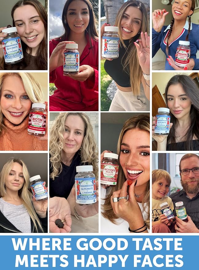 Lunakai USA Made Magnesium Glycinate Gummies 426mg with L-Theanine – Calm, Sleep, Stress Relief for Adults & Kids, Non-GMO, Vegan - 6 Pack