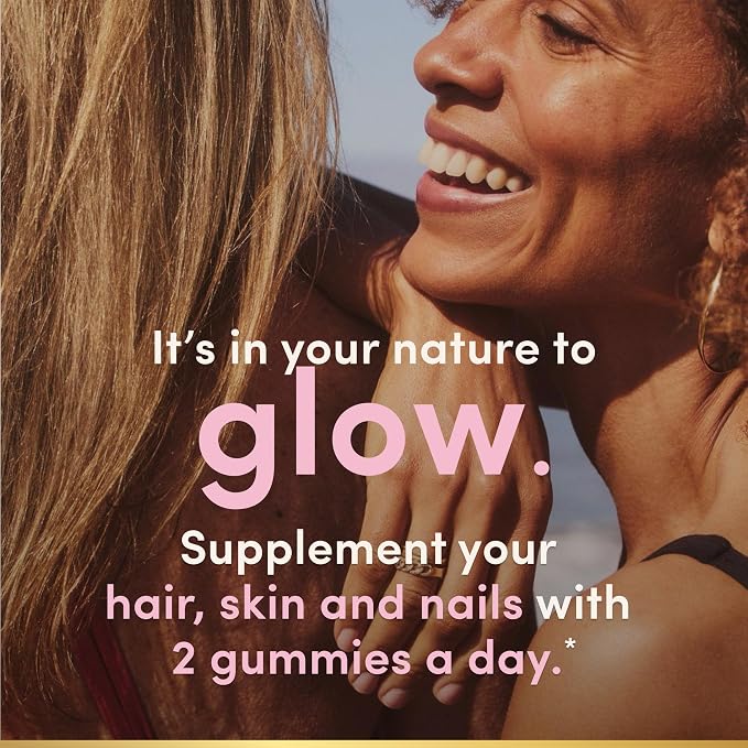 Nature's Bounty Optimal Solutions Advanced Hair, Skin and Nails Pectin Gummies, 2X Biotin Per Serving, No Stick Gummy, Vegetarian Formula, Strawberry Flavor, 200 ct, 100 Total Servings (Pack of 2)