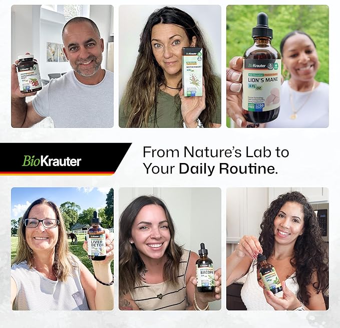 BIO KRAUTER® Pine Bark Extract for Circulatory & Antioxidant Support - Vegan French Maritime Pine Bark Herbal Supplements - Natural Antioxidants & Skin Support - 400 mg per Serving, 4 Fl. Oz.