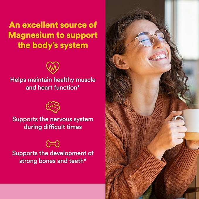 Natural Factors Magnesium Bisglycinate - Whole-Body Health Support Supplement - Natural Magnesium Supplement Supports Bone Strength & Health - 120 Vegetarian Capsules (120 Servings)