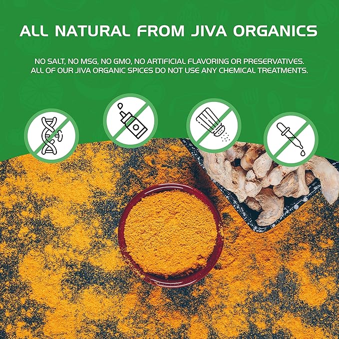 Organic Turmeric Powder 2 LB Bulk Bag - Lab Tested, 100% Raw with Curcumin, Reports Available, Pure, USDA Organic & Non-GMO from India by Jiva Organics