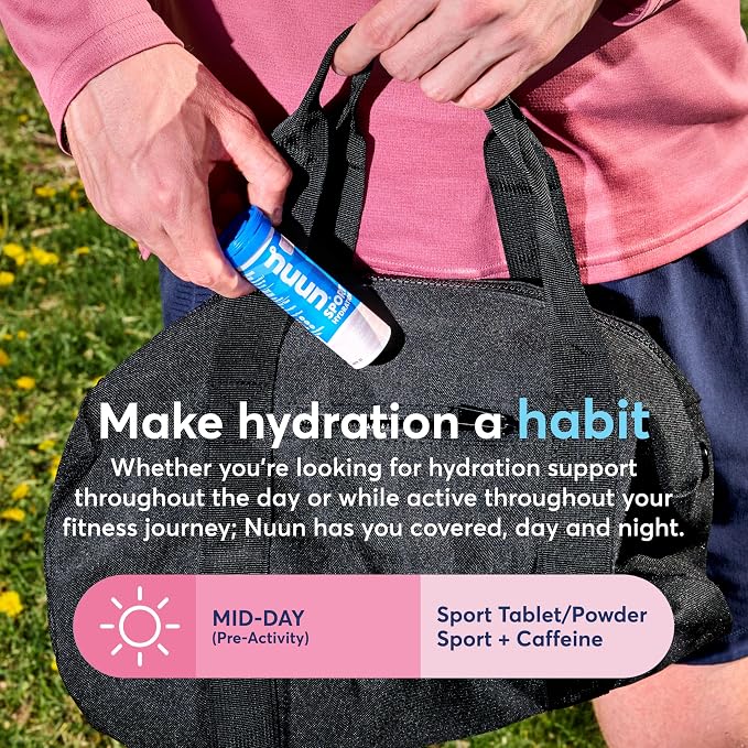 Nuun Sport Electrolyte Tablets with Magnesium, Calcium, Potassium, Chloride & Sodium, Gluten Free & Vegan, Mixed Flavors, 4 Pack (40 Servings Total)